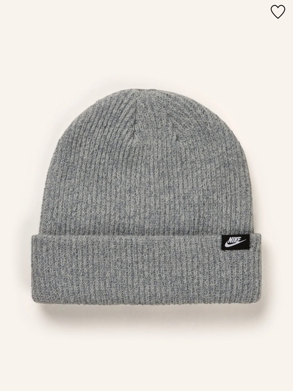 Nike Gray Knit Cuffed Beanie unisex